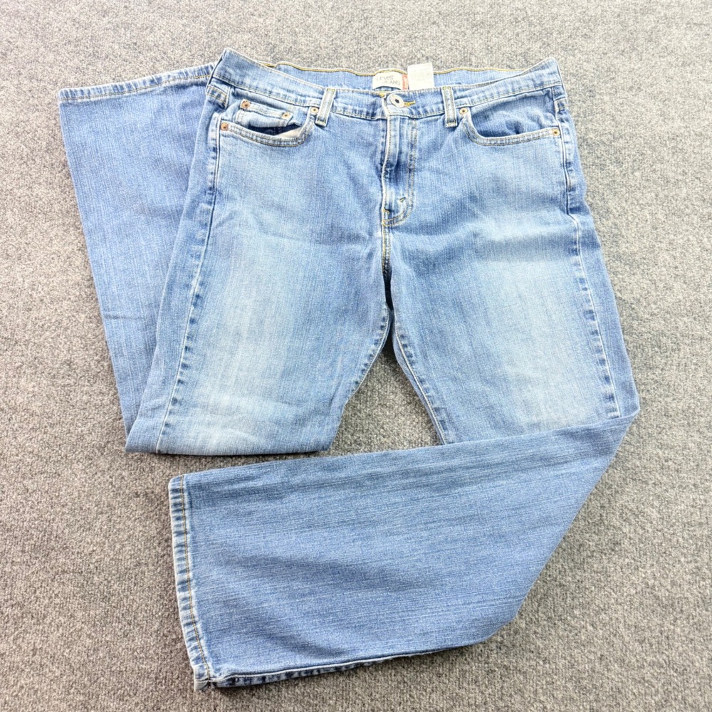 Levis Bootcut Jeans Womens 12 M Light Wash Stretch Denim Blue Pants 515 Style
